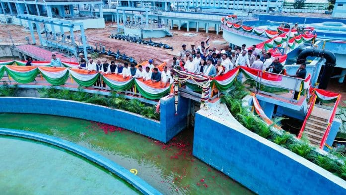 Karnataka CM Siddaramaiah and deputy CM D.K. Shivakumar launch the 5th phase of Cauvery Water Supply Scheme Wednesday | Photo: Karnataka CMO