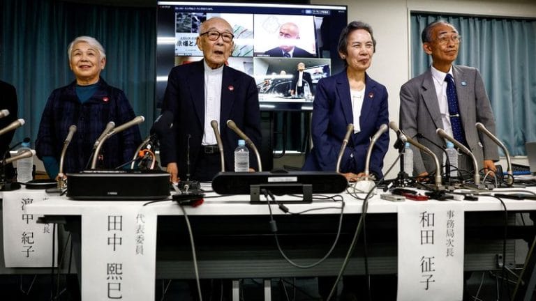 Atomic bomb survivors awarded Nobel Peace Prize sound alarm. ‘Humankind on path to self-destruction’