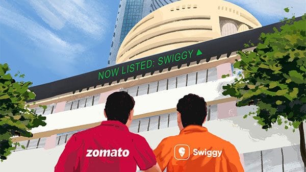 Zomato posts a sweet gesture on social media for Swiggy on listing day