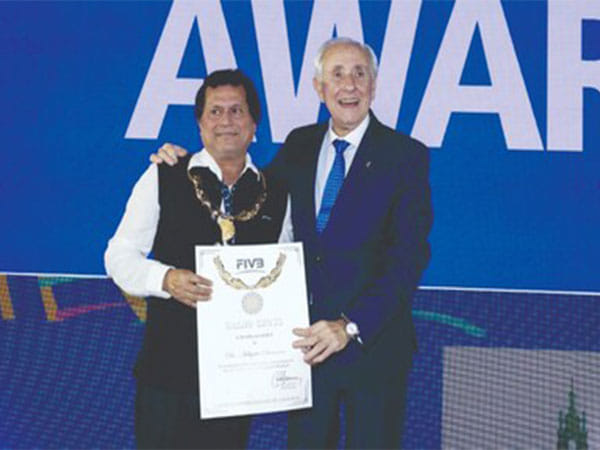 Achyuta Samanta Honoured With FIVB Grand Cross Award