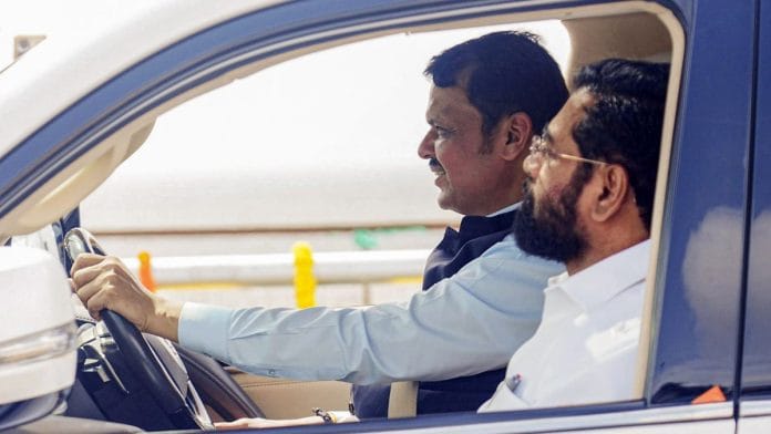 Maharashtra Chief Minister Eknath Shinde with Deputy Chief Minister Devendra Fadnavis | ANI File Photo