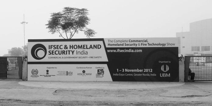 Entrance to IFSEC and Homeland Security India, Noida, 2012