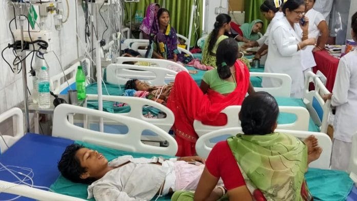 Representative photo of children undergoing treatment for Japanese Encephalitis in Bihar in 2019 | Photo: ANI