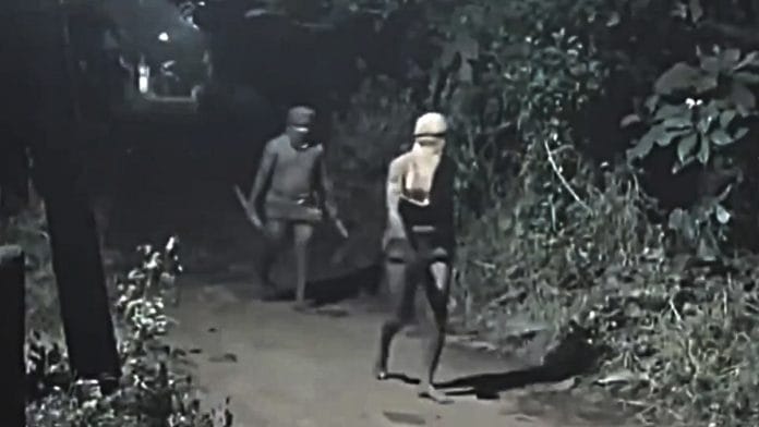 Screengrab from CCTV video showing two men from Kuruva gang walking down the street | Source: X