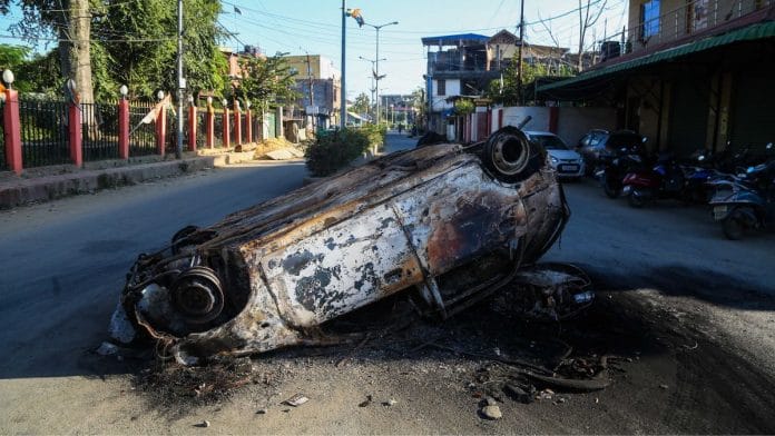 Representational image | Manipur has been experiencing a fresh outbreak of violence. Angry mobs demanding action vandalised the residences of over a dozen MLAs & ministers in Imphal | Suraj Singh Bisht | ThePrint