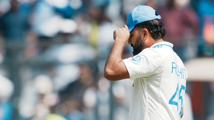 India's captain Rohit Sharma reacts after losing the third Test cricket match against New Zealand at Wankhede Stadium, in Mumbai, Sunday, 3 Nov. 3 New Zealand beat India by 25 runs to clean-sweep the series 3-0 | PTI