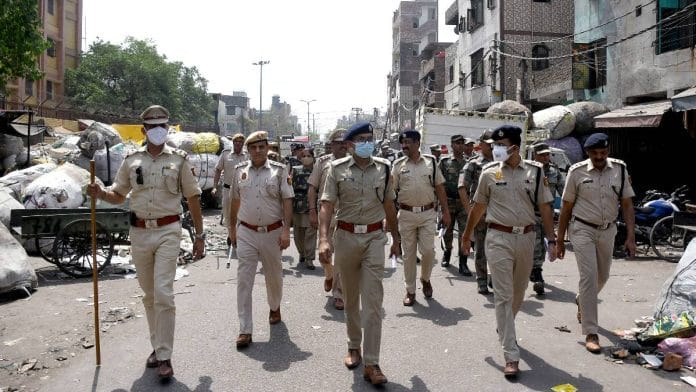 Representational photo of police personnel at site where communal violence broke out in New Delhi’s Jahangirpuri in 2022 | ANI
