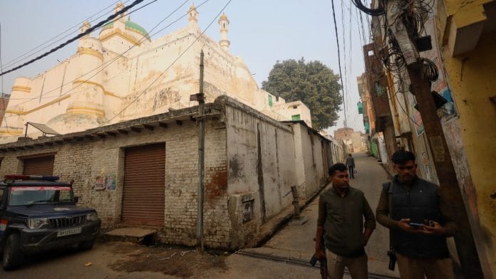 A lane near Shahi Jama Masjid where clashes broke out Sunday | Manisha Mondal | ThePrint