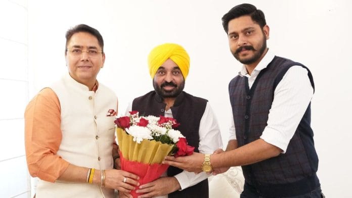 Aman Arora, Bhagwant Mann & Aman Sher Singh Sheri Kalsi | X/@BhagwantMann