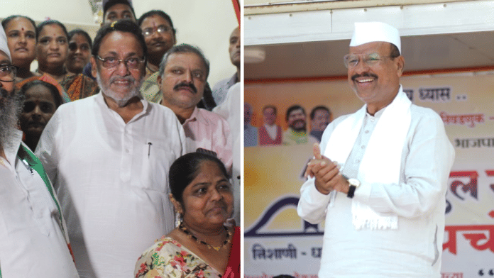 NCP's Nawab Malik and Shiv Sena's Abdul Sattar during poll campaigning in their constituencies | X