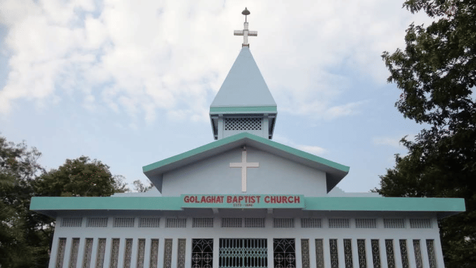 Pranjal Bhuyan, who was arrested, is associated with Golaghat Baptist Church (above) in Assam's Dergaon town | By Special Arrangement