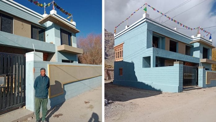 The dream of Tashi Gailson to reconstruct his ancestral house in Leh’s Changa village is finally coming to life, thanks to the Centre’s Survey of Villages and Mapping with Improvised Technology in Village Areas (SVAMITVA) scheme | By special arrangement