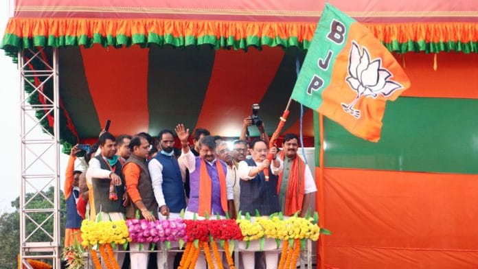 A file photo of a BJP 'Parivartan Yatra' in West Bengal, in 2021. | ANI