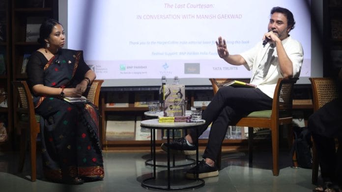 The author of ‘The Last Courtesan’, Manish Gaekwad, at an arts research festival in Bangalore International Centre. | By special arrangement
