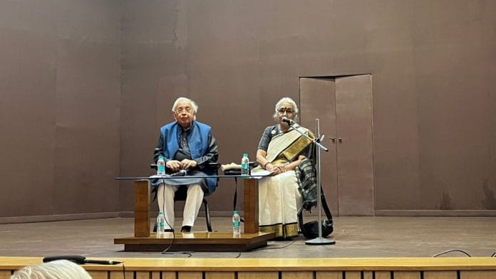 Ashok Vajpeyi and Aruna Roy at the debut lecture of ‘Literature Matters’