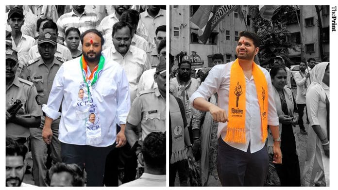 Sitting MLA Zeeshan Siddique (left) of NCP is up against Uddhav Thackeray’s nephew Varun Sardesai in this high-profile constituency in the Maharashtra elections | Credit: X/Purva Chitnis