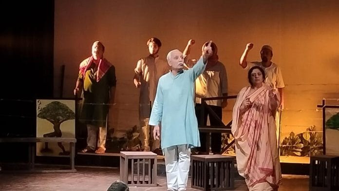 Taslima Nasrin’s Lajja was adapted for the stage by Nabapally Natya Sanstha. The story centres on the fictional Dutta family’s struggles amid rising communal violence in Bangladesh | Photo: Deep Halder | ThePrint