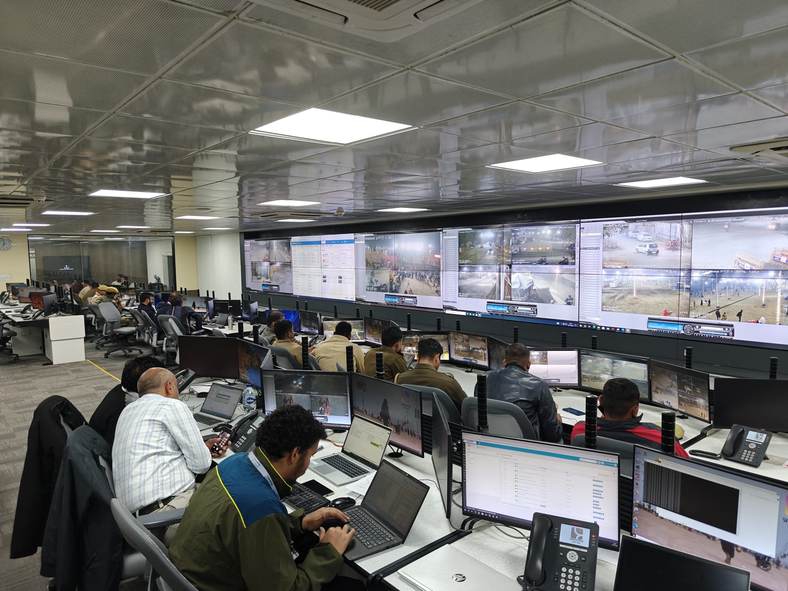 The Integrated Command and Control Centre on the Mahakumbh premises. | Prashant Srivastava | ThePrint