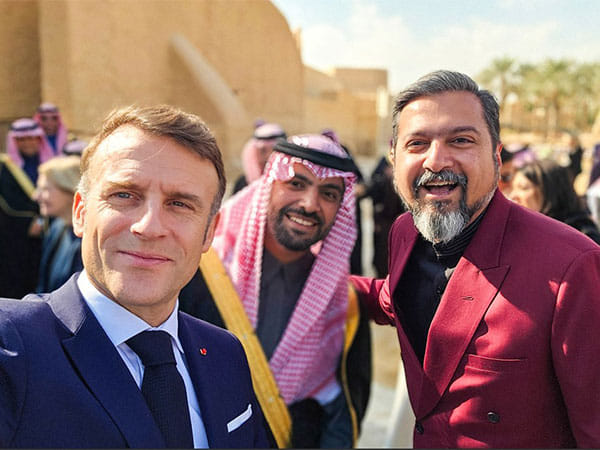 Grammy-winner Rickey Kej meets French President Emmanuel Macron, Prince Badr bin Abdullah bin Farhan Al-Saud in Riyadh