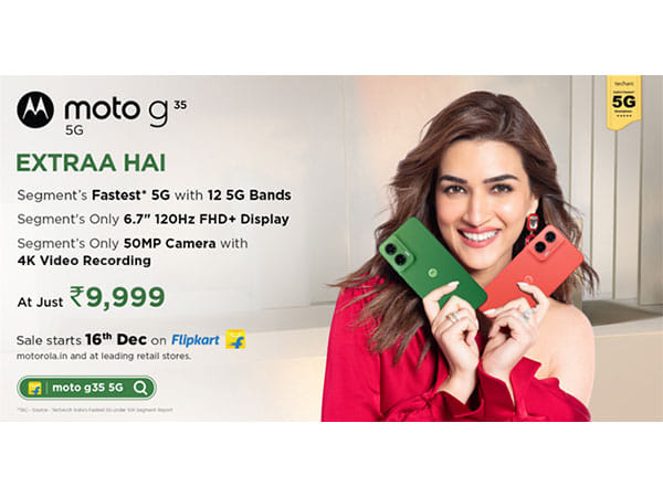 Motorola Launches moto g35 5G - Segments Fastest* 5G Smartphone with Industry Leading Features, Starting at Just Rs. 9,999