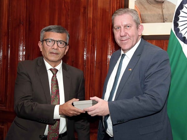 Defence Secretary Rajesh Kumar Singh meets German Delegate Andreas Schwarz