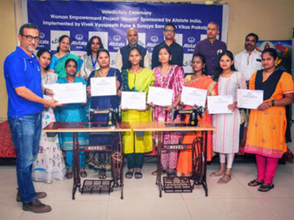 Allstate India empowers women with valuable job skills and equipment in 2nd year of Project Nirmiti