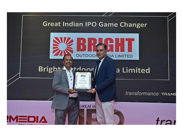 Bright Outdoor Media Honoured As Great Indian IPO Game Changer At The Great Indian IPO Summit and Awards 2024