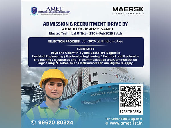 Shape Your Future as an Electro Technical Officer (ETO) with A.P. Moller-Maersk and AMET University