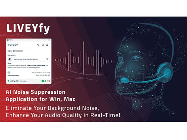 Livey Technologies Unveils LIVEYfy: The AI-Powered Noise Cancelling App for Corporate Professionals