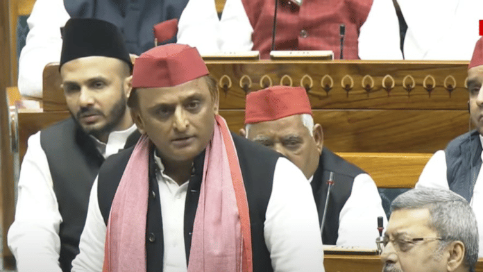 Samajwadi Party leader Akhilesh Yadav speaks on the Sambhal incident during Zero Hour of Lok Sabha at Parliament Winter Session | X: @sansad_tv