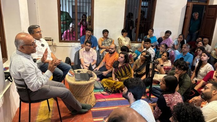 Historian V Sriram in conversation with Carnatic music artists and enthusiasts about the economy of Margazhi music festival | Prabhakar Thamilarasu, ThePrint