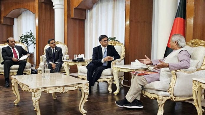 Foreign Secretary Vikram Misri with Bangladesh Chief Advisor Muhammad Yunus in Dhaka earlier this month | Photo: ANI