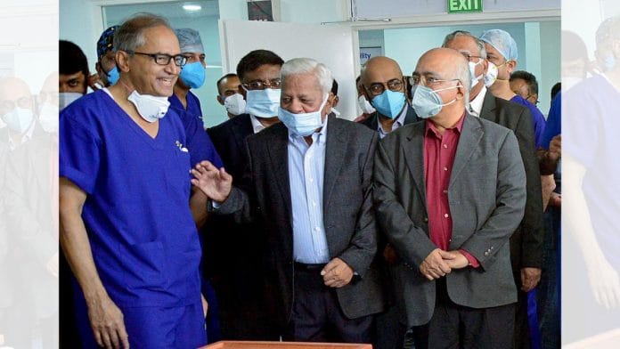 A file photo of Dr Devi Prasad Shetty (left) at Narayana Health City, in Bengaluru. | ANI