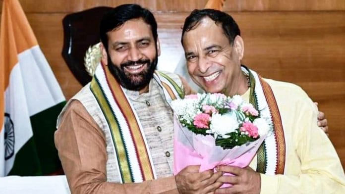 File photo of Mohan Lal Badoli and Nayab Singh Saini | ANI