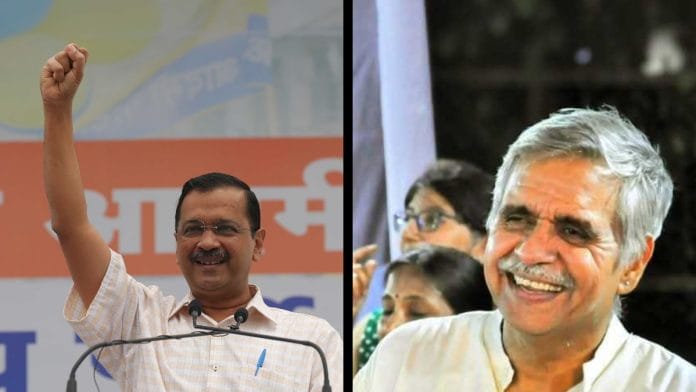 File photos of Arvind Kejriwal and Sandeep Dikshit ThePrint TeamFacebook@SandeepDikshit