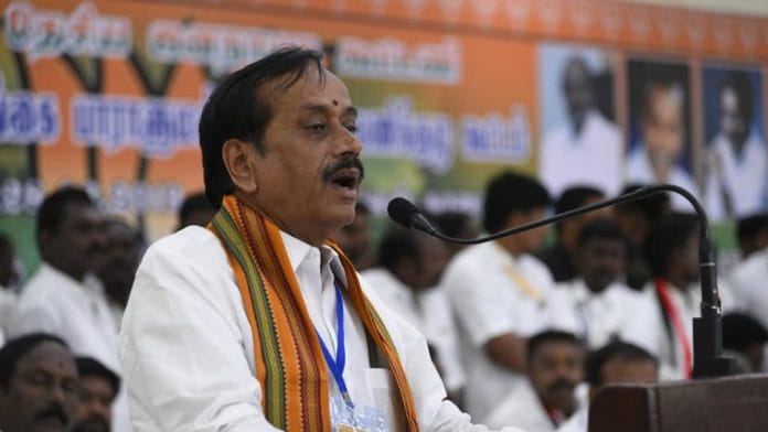 File photo of BJP leader H Raja | Courtesy: hraja.co.in