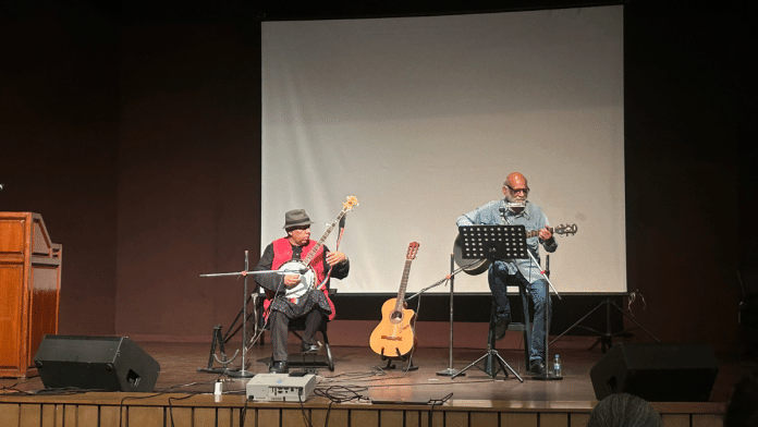 Susmit Bose performed with Deepak Castelino during the Music as Protest event at Jawahar Bhawan, New Delhi | Credits: Zenaira Bakhsh/ThePrint