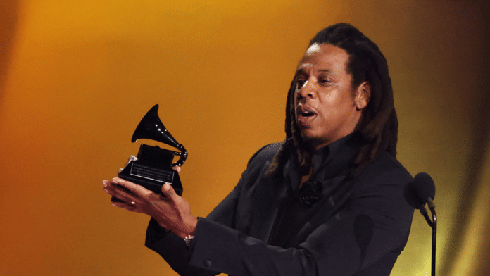 Jay Z accepts the Dr. Dre Global Impact Award during the 66th Annual Grammy Awards in Los Angeles, California, U.S., on 4 February 2024. | Mike Blake | Reuters