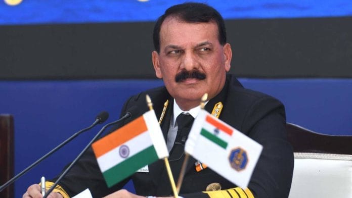Navy Chief Admiral Dinesh K. Tripathi in New Delhi, Monday | Praveen Jain | ThePrint