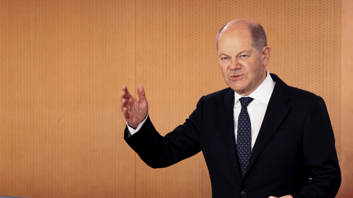 German Chancellor Olaf Scholz attends the cabinet meeting at the Chancellery in Berlin, Germany, 27 November 2024. | Liesa Johannssen | Reuters