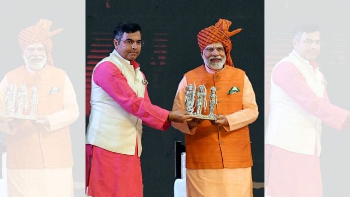 A file photo of former BJP MP Parvesh Verma with Prime Minister Narendra Modi | ANI