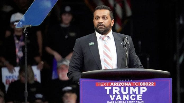Kash Patel addressing the public in Prescott Valley, Arizona, October 13, 2024. REUTERS/Go Nakamura