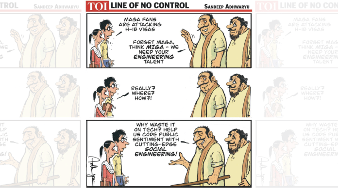 Sandeep Adhwaryu for Times of India | X: @CartoonistSan