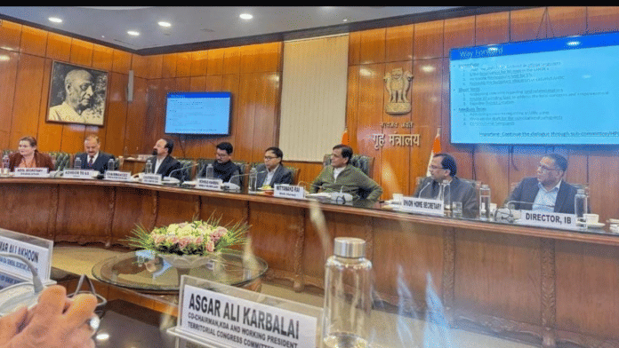 Union Minister of State for Home Nityanand Rai (third from right) chairs the the high-powered committee meeting on Tuesday | X/@Haneefa_Jan