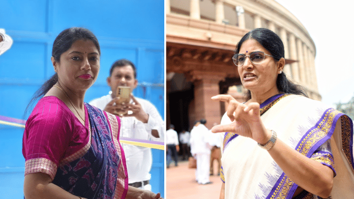 Pallavi and Anupriya Patel, leaders of two factions of Apna Dal | X/ANI
