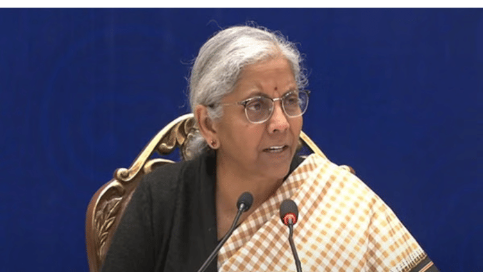 Finance Minister Nirmala Sitharaman