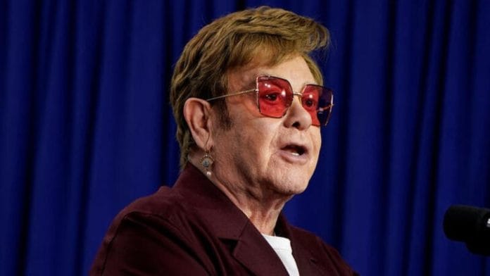 Elton John speaks during the Stonewall National Monument Visitor Center Grand Opening Ceremony at the Stonewall Inn to mark the 55th anniversary of the 1969 Stonewall riots in Greenwich Village, New York, U.S., June 28, 2024 | Reuters file photo