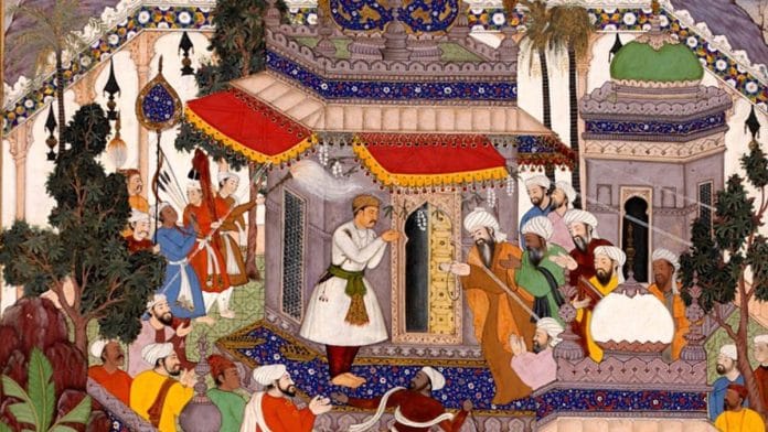 Painting from the 'Akbarnama' depicting Akbar visiting the Ajmer Dargah