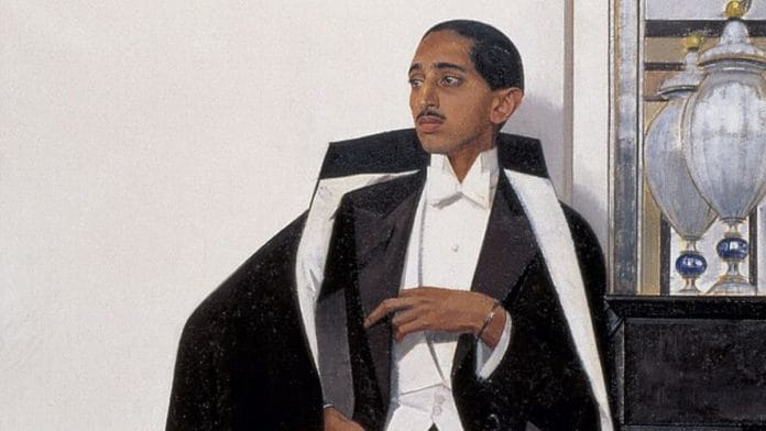 A portrait of Yeshwant Rao Holkar II by French painter Bernard Boutet de Monvel