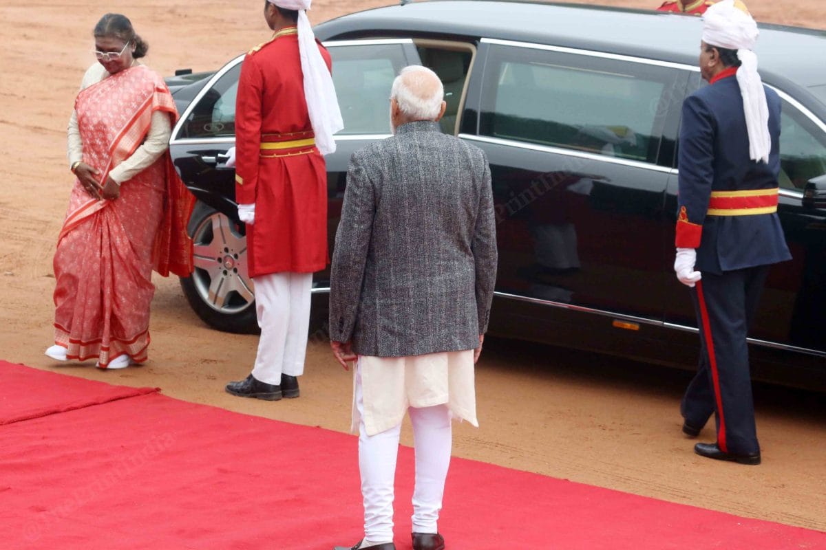 PM Modi receives President Murmu at Rashtrapati Bhavan | Praveen Jain | ThePrint